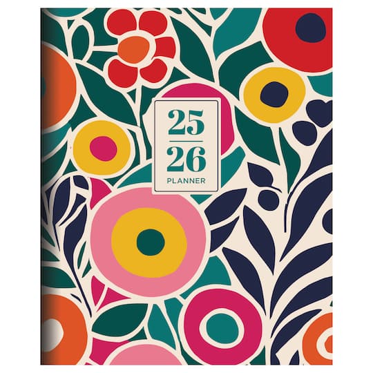 TF Publishing 2025-2026 Charming Flowers Large Monthly Planner